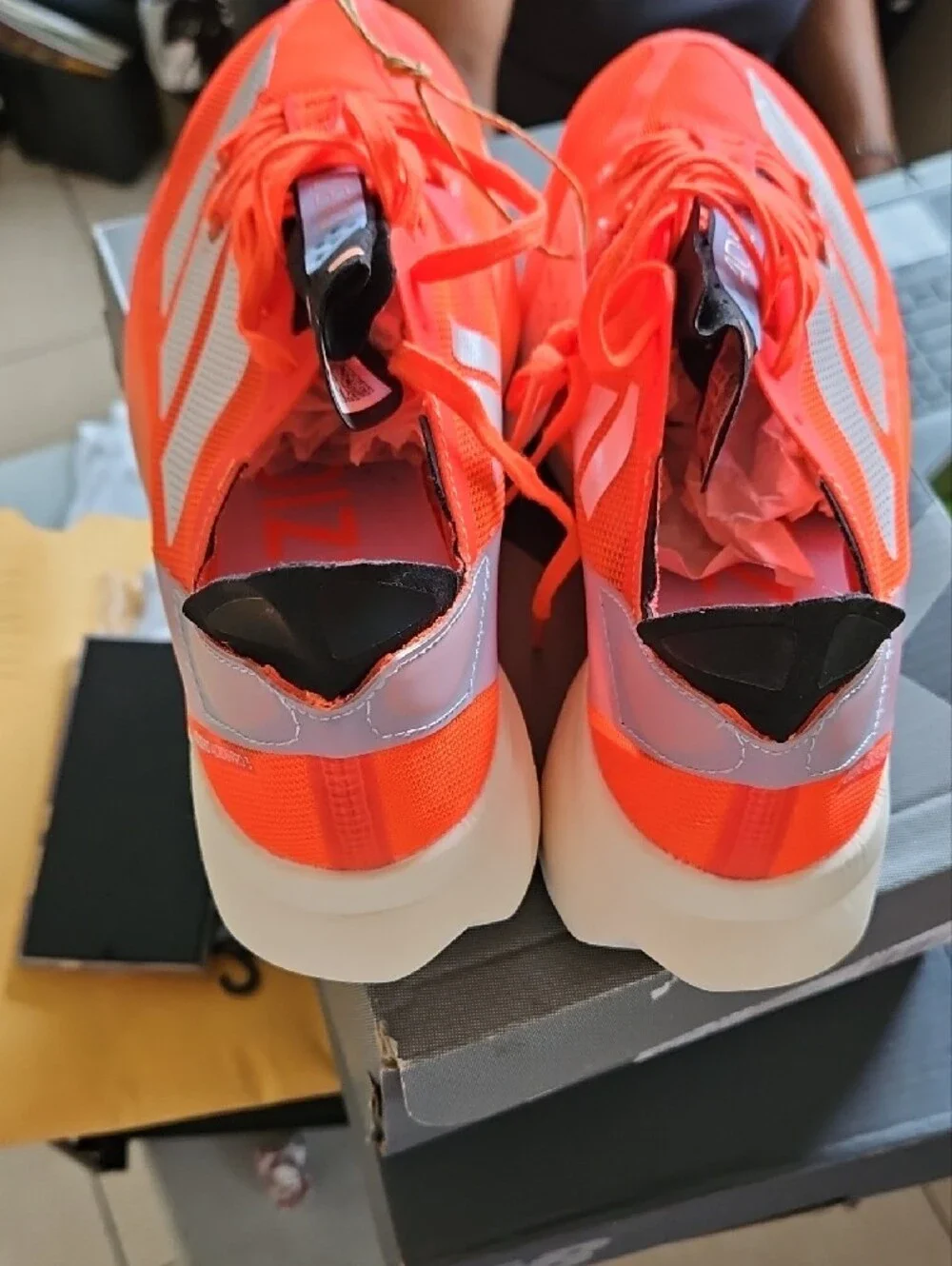 adidas Men’s Athletic Shoe - Bright Orange & White